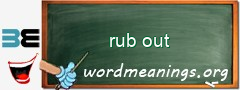 WordMeaning blackboard for rub out